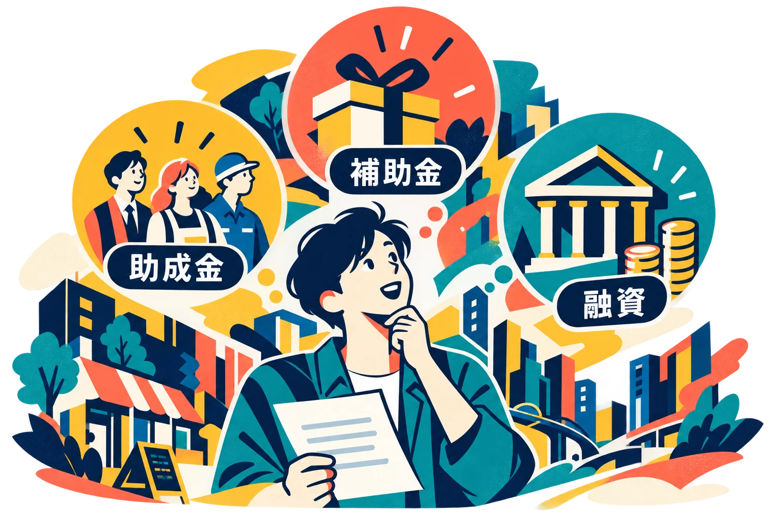 補助金・助成金・融資の比較